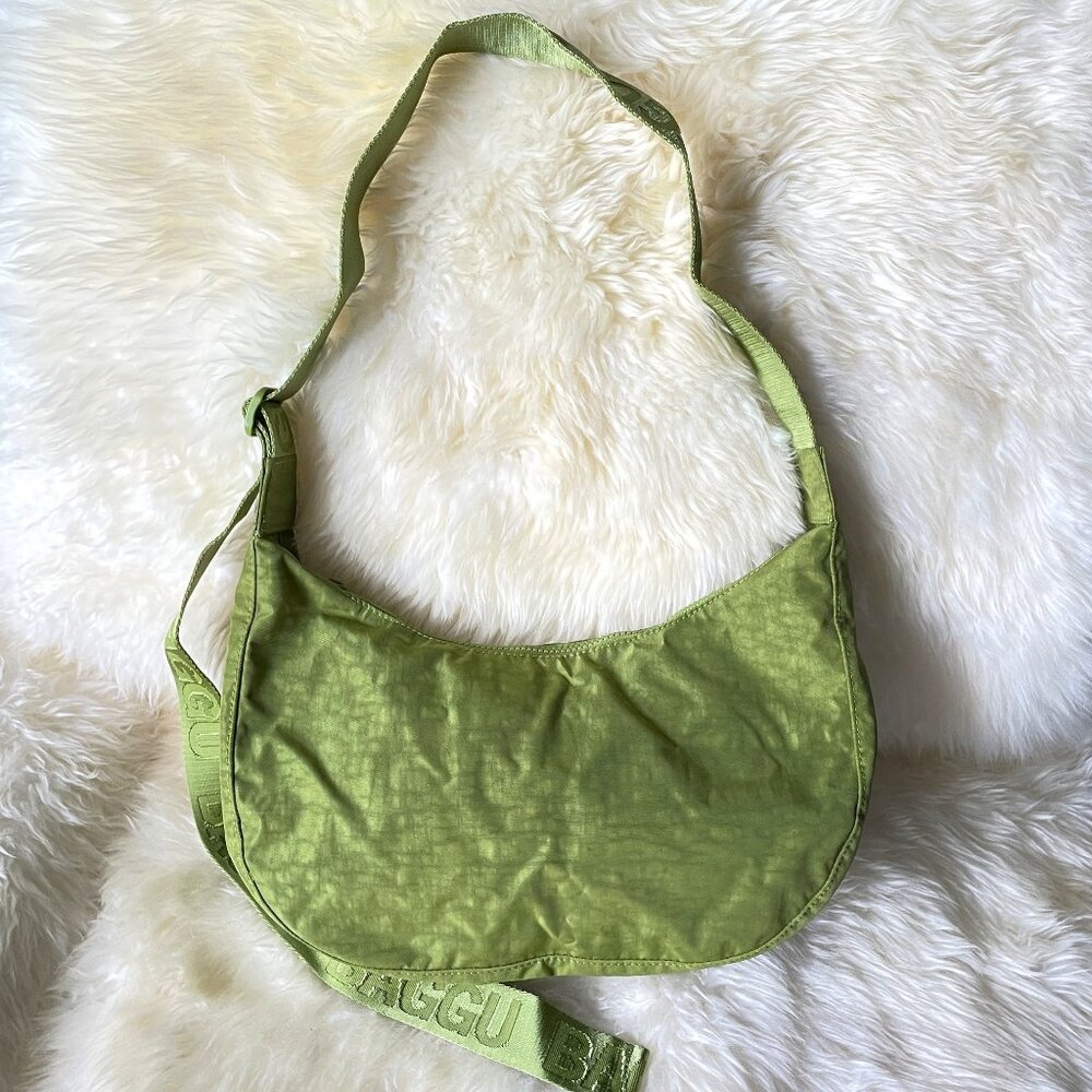 NWT Baggu Medium Crescent Bag - Green Juice - Picture 3 of 5